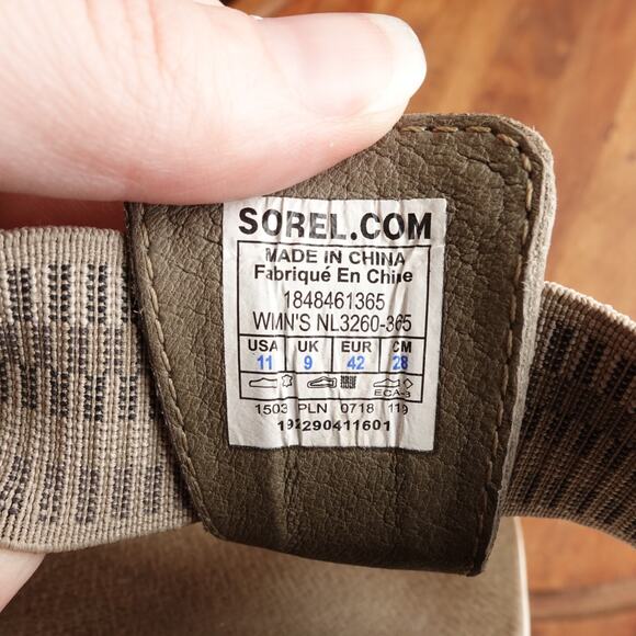 Sorel Sandals Womens SZ 11 Sage Out N About Thong Flat Back Strap Summer Shoes - Picture 13 of 14